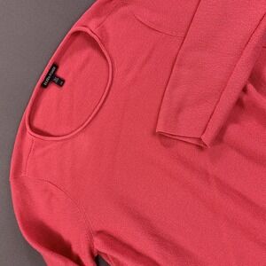 Eileen‎ Fisher Sweater Womens Large Pink Organic Cotton Scoop Neck Knit Pullover